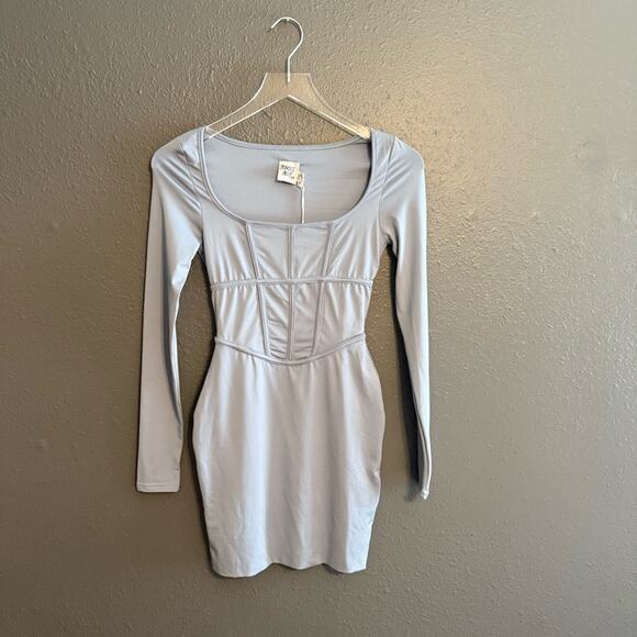 Princess Polly NWT Dee Long Sleeve Mini Dress Size 2 - Picture 3 of 8